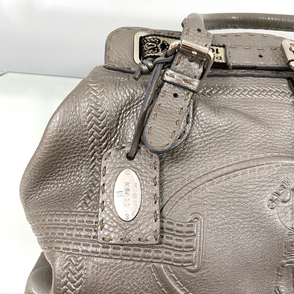 Fendi Pewter Villa Borghese Selleria Leather Bag - Picture 6 of 15